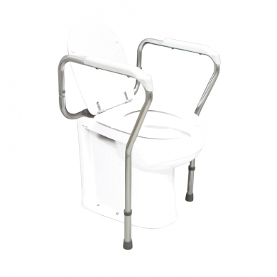 Stabilizing frame for toilet - fixed