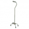 Quad cane
with ergonomic handle and small base