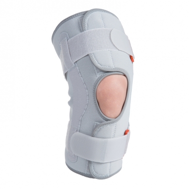 Open patella knee support with
splints