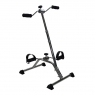 Chrome-plated steel pedal exerciser
with rotating grips and pole