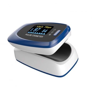 Pulsossimetro portatile da dito con indice di perfusione e allarmi