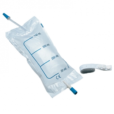 750 ml urine leg bag
with anti-reflux valve and bottom outlet