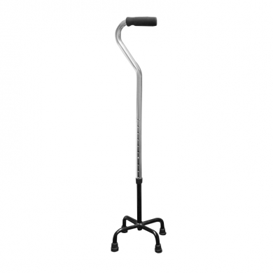 Quad cane with small base