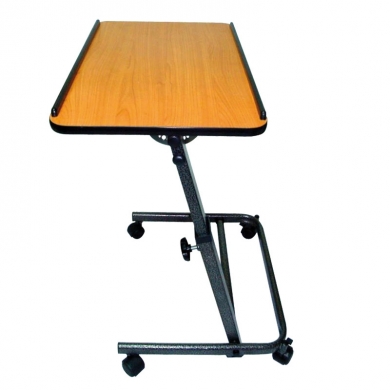 Height adjustable tilt-top overbed table