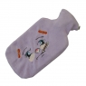 Rubber hot water bottle
with soft fabric cover