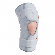 Open patella knee support with
splints