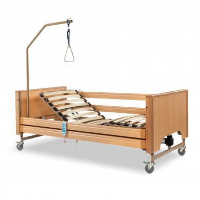 Electric bed with variable heights