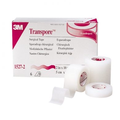 TRANSPORE cerotto in plastica traforata TRANSPORE cerotto in plastica traforata
